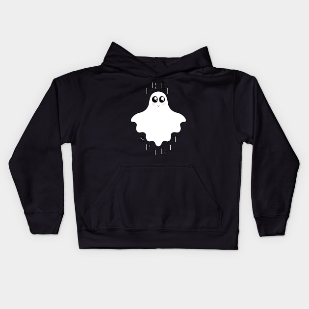 Free Spirit Cutie Ghost Kids Hoodie by Velvet Earth